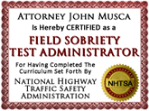 Field Sobriety Test Administrator