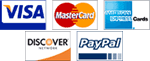Visa, MasterCard, Discover, Amex and PayPal Accepted